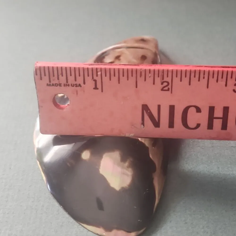 NOS  VINTAGE  ABALONE SHELL UNISEX FASHION OVAL BELT BUCKLE skirt scarf holder
